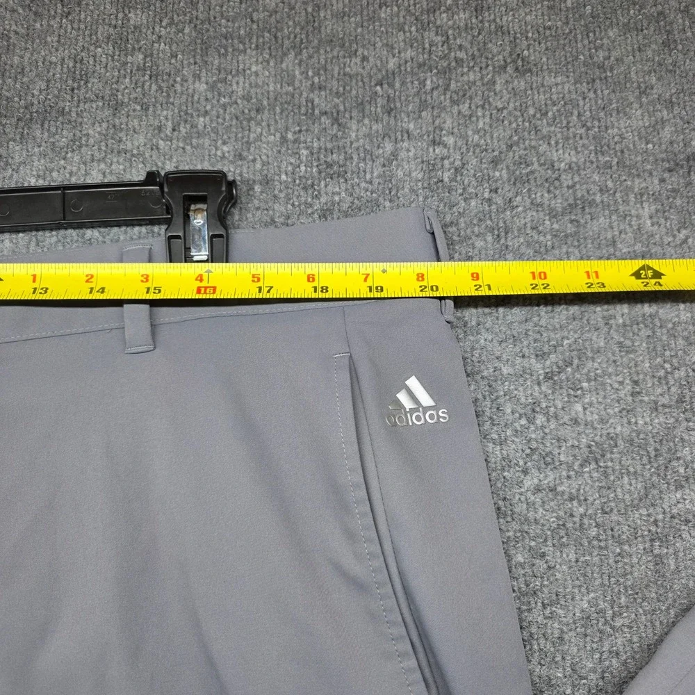 Adidas Mens Golf Pants‎ 40x30 Gray Flat Front Straight Leg Performance Stretch